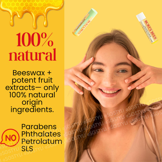 Burt's Bees Lip Balm Gift Set 4 Lip Balms in Original/Coconut & Pear All Natural