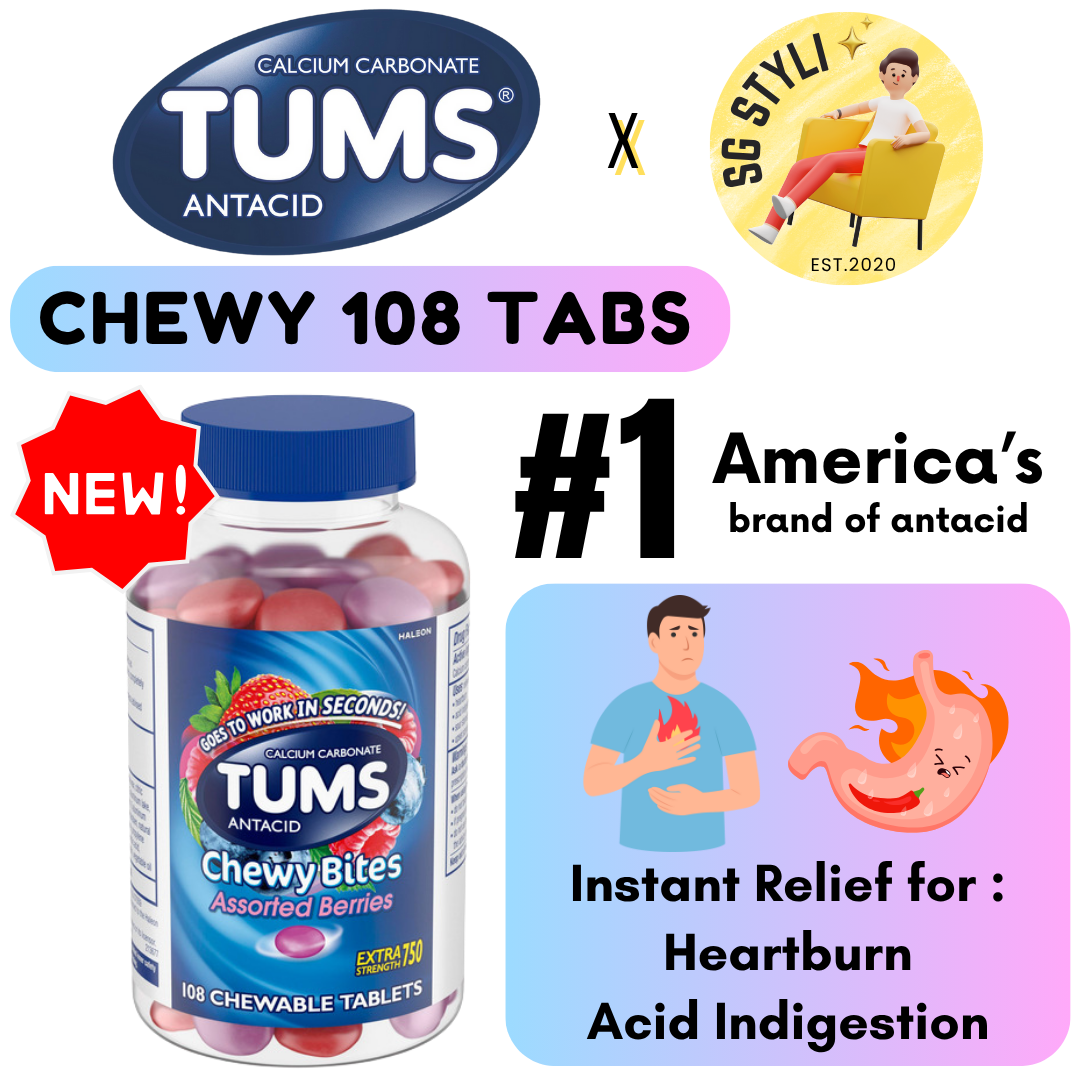 Tums Anatacids Ultra/Extra Strength 750/1000mg Assorted Berry/Fruits