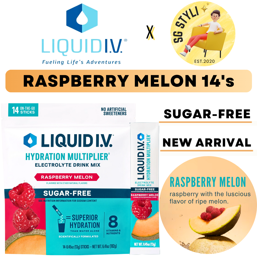 Liquid IV I.V. Hydration Multiplier Electrolyte Drink Lemon Peach 24 Packs (15 Flavours)