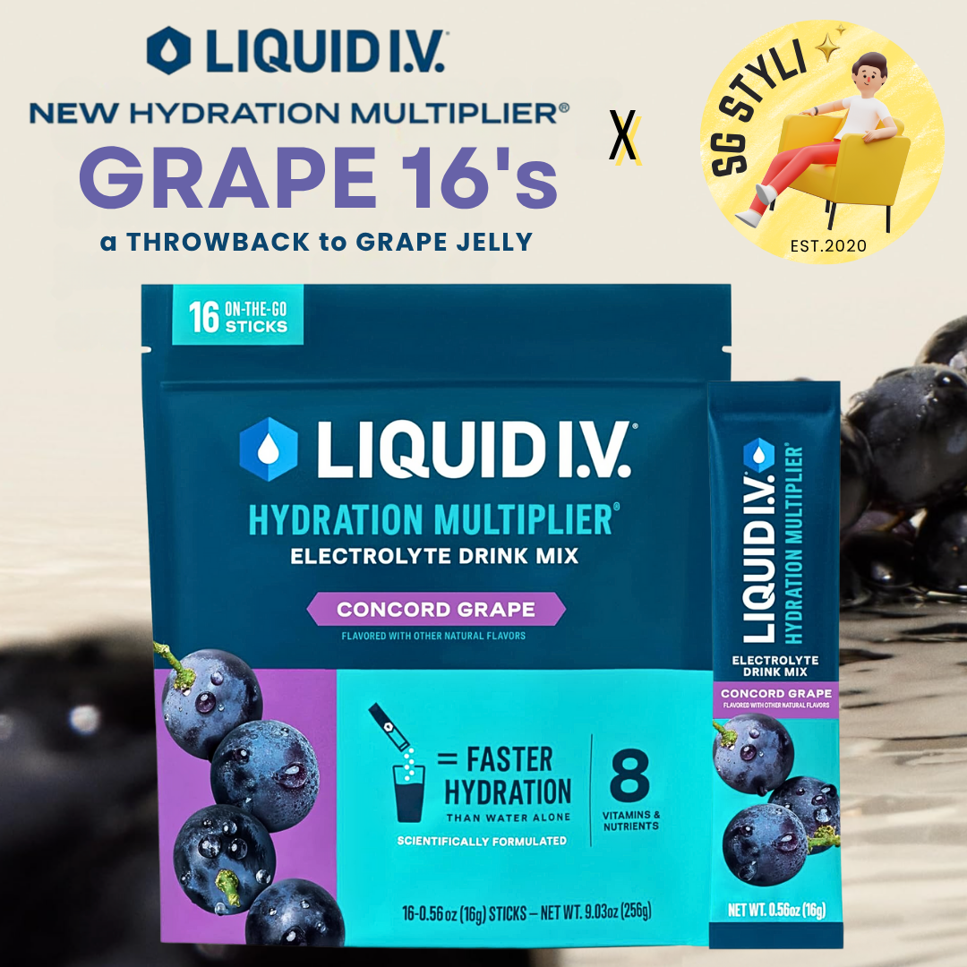 Liquid IV I.V. Hydration Multiplier Electrolyte Drink Lemon Peach 24 Packs (15 Flavours)