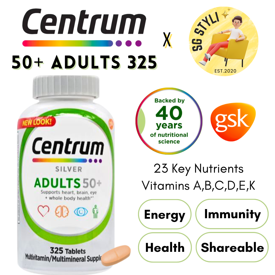 Centrum Silver Adults Age 50+ Women/Men 275/325 Tabs Multivitamins (Bone Health)