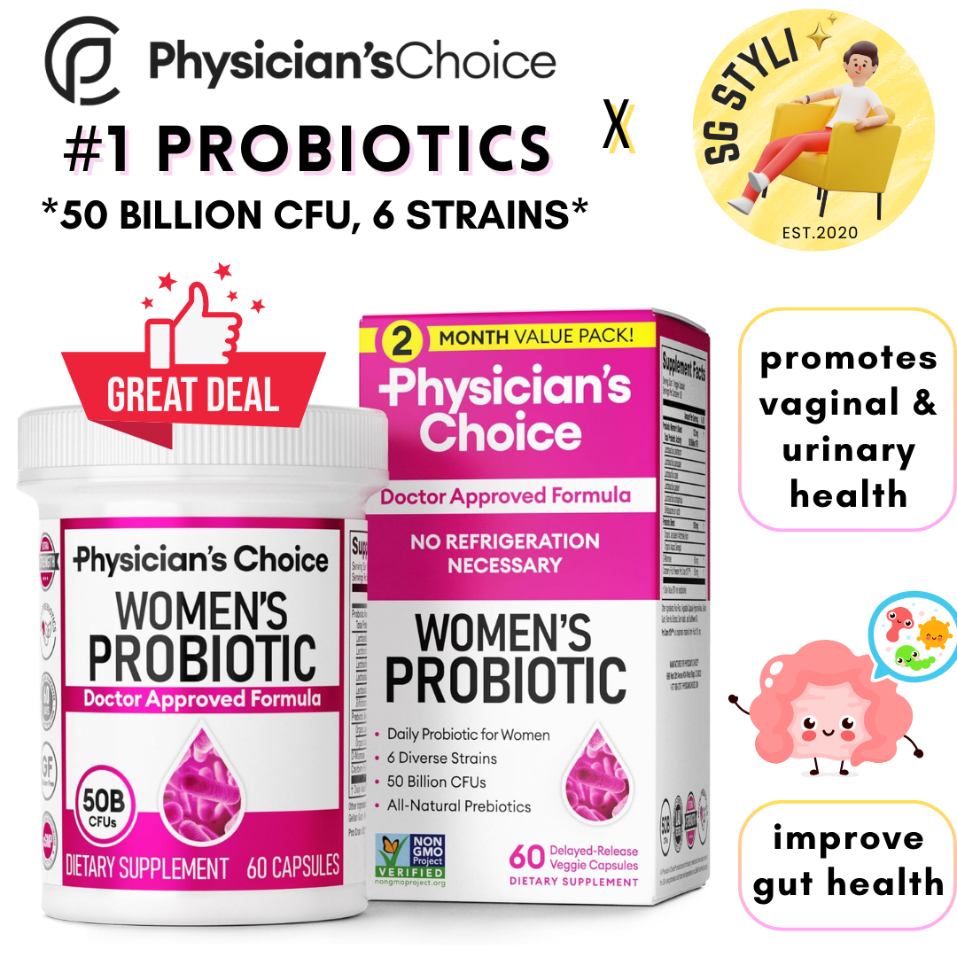 Physician's Choice Probiotics for Gut Health/ IBS 60 Billion CFU, 10 Diverse Strains
