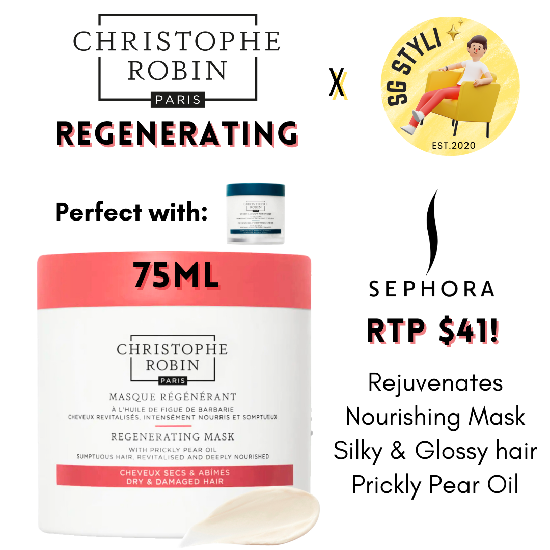 Christophe Robin Regenerating Mask with Rare Prickly Pear Oil 40ml/250ml (Repair - Dry Hair)