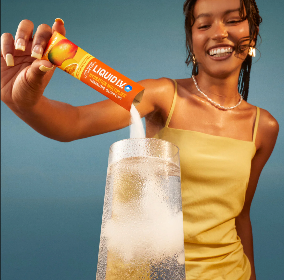 Liquid IV I.V. Hydration Multiplier Electrolyte Drink Lemon Peach 24 Packs (15 Flavours)