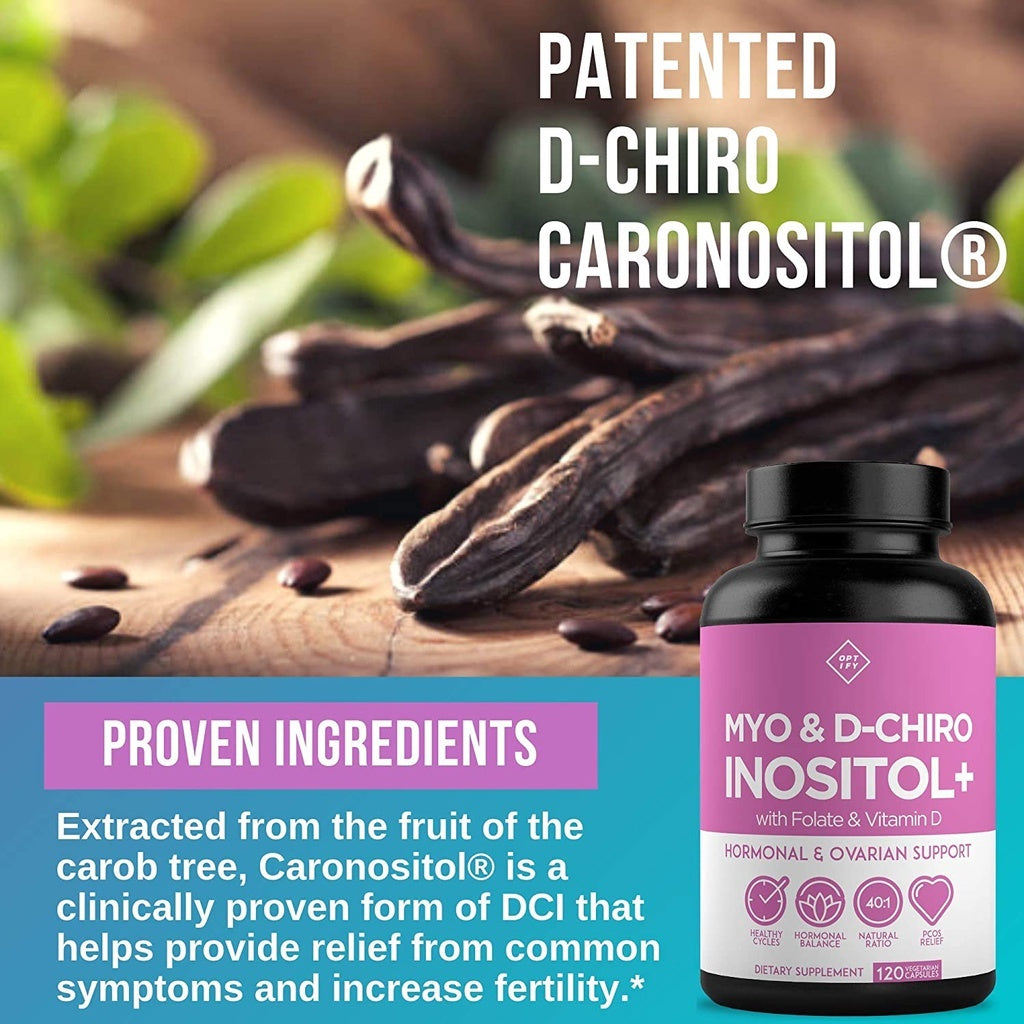 Premium Inositol Supplement - Myo-Inositol & D-Chiro Inositol + Folate & Vitamin D, PCOS