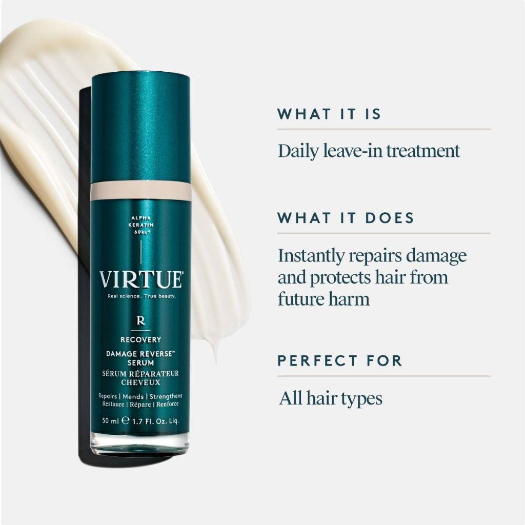 Virtue Damage Reverse Serum 50ml Daily Leave-in Treatment - Repairs Split Ends