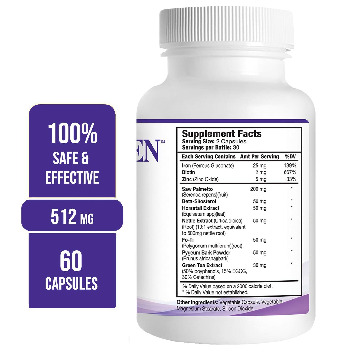 Propidren DHT Blocker with Saw Palmetto Hair Growth Supplement 60 Caps