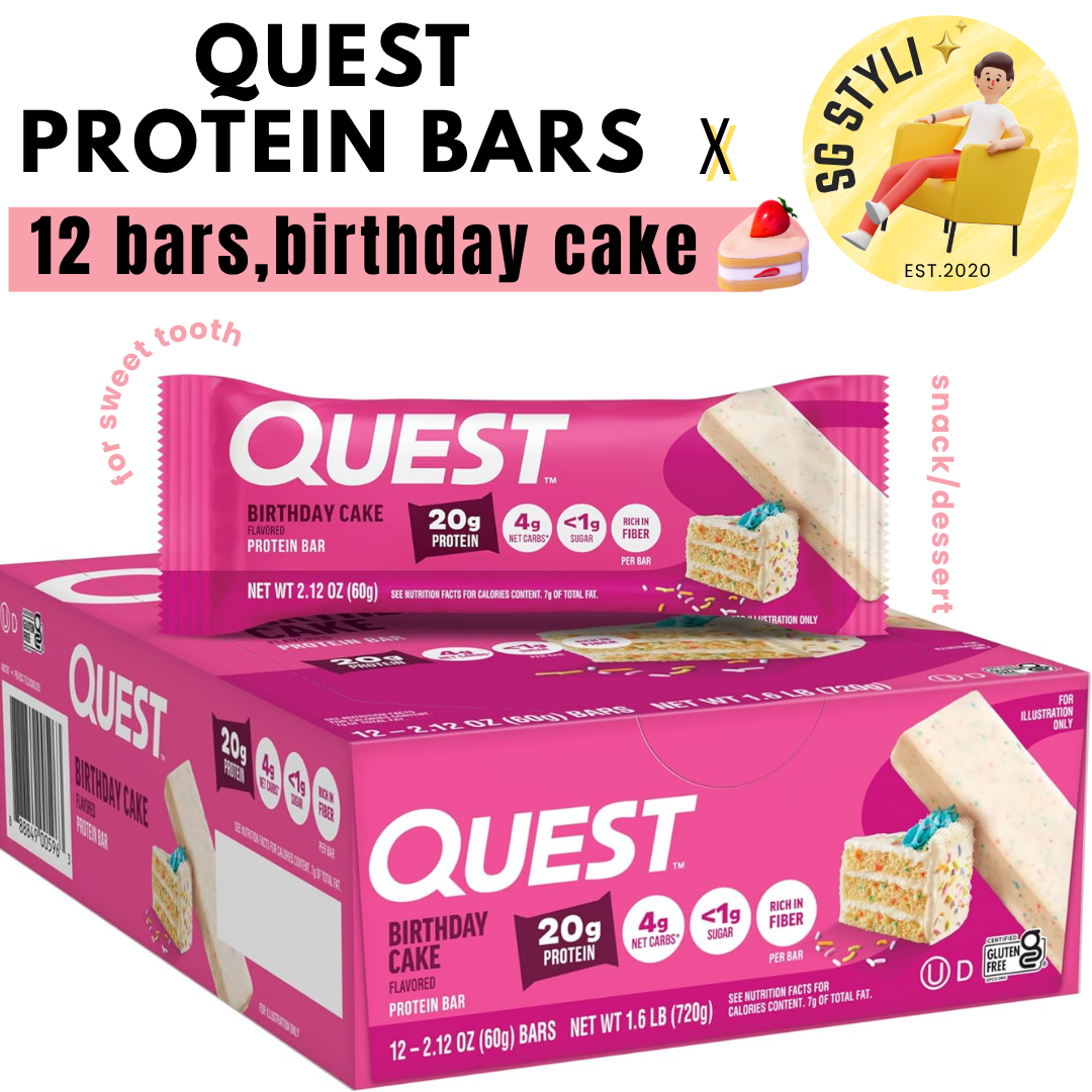 Quest Nutrition Protein 12 Bars Chocolate - Keto Friendly, High Protein