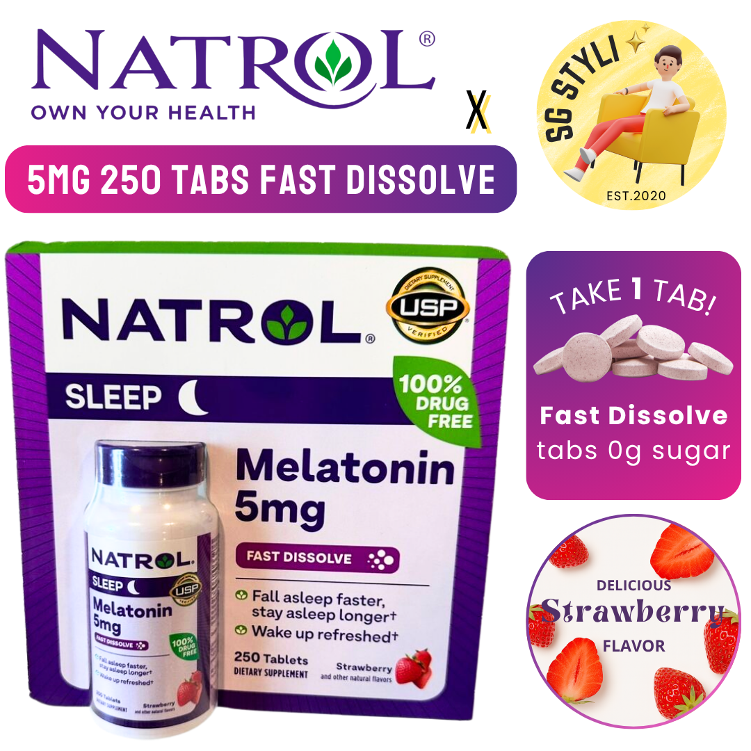 Natrol Melatonin 5/10mg 100/140/150 Sleep Tablets Gummies Timed Release Fast Dissolve