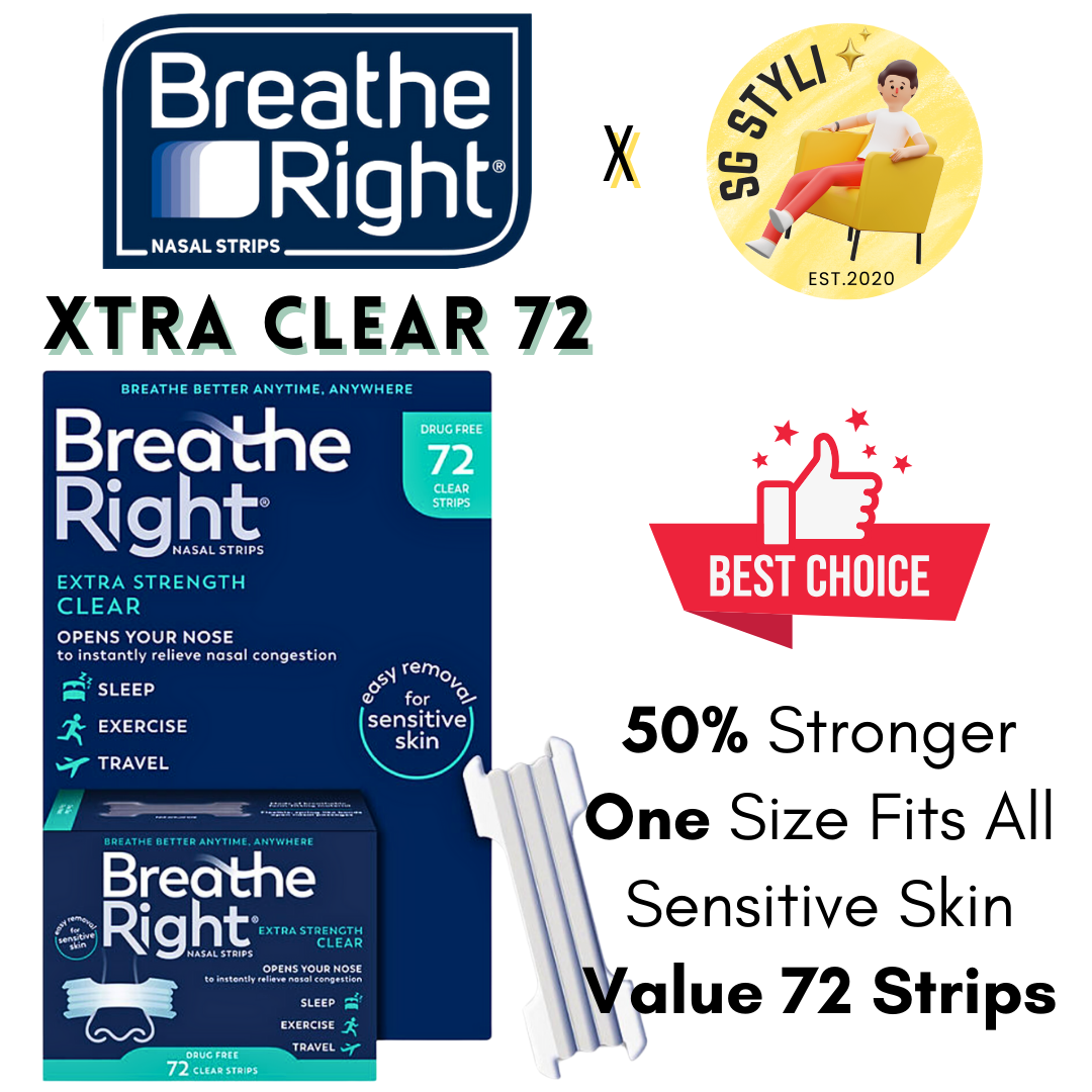Breathe Right Nasal Strips 10/30/44/72's Extra Strength (Clear/Tan) (Breathe Better)