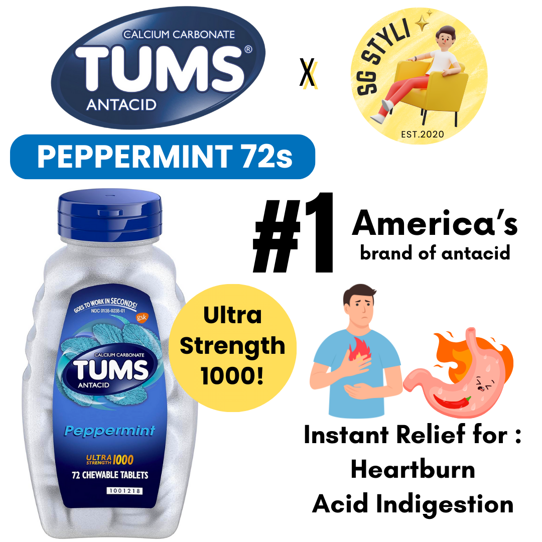 Tums Anatacids Ultra/Extra Strength 750/1000mg Assorted Berry/Fruits