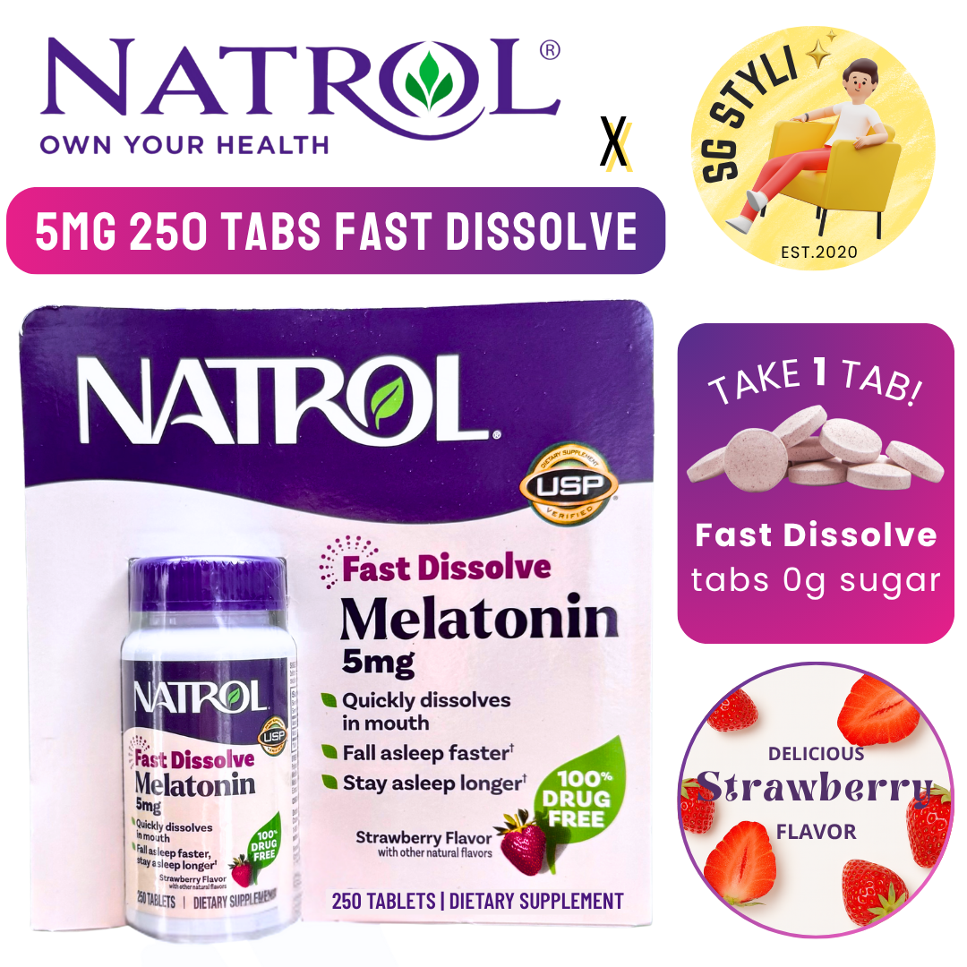Natrol Melatonin 5/10mg 100/140/150 Sleep Tablets Gummies Timed Release Fast Dissolve
