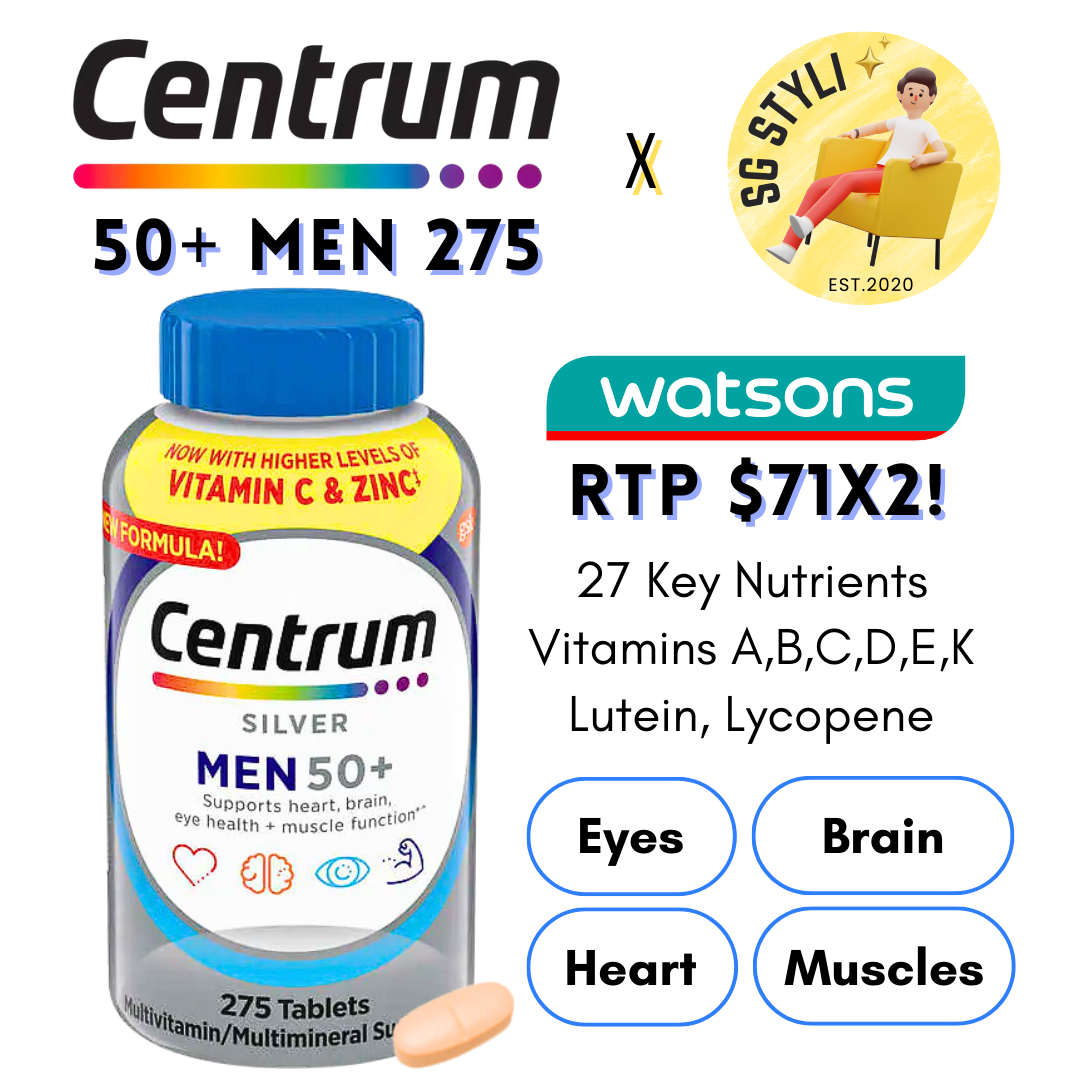 Centrum Silver Adults Age 50+ Women/Men 275/325 Tabs Multivitamins (Bone Health)
