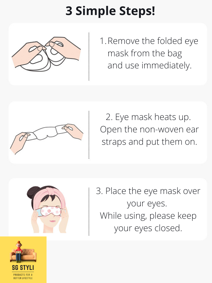 Steam Eye Mask Eye Protection Steam Hot Eye Mask Heating (Better Sleep)