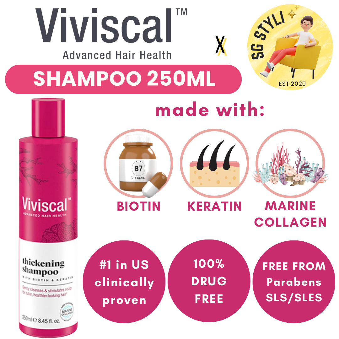 Viviscal Gorgeous Growth Densifying Shampoo/Conditioner 250ml (Woman/Man) (Promotes Hair Growth)