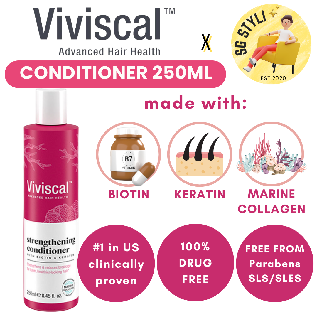 Viviscal Gorgeous Growth Densifying Shampoo/Conditioner 250ml (Woman/Man) (Promotes Hair Growth)