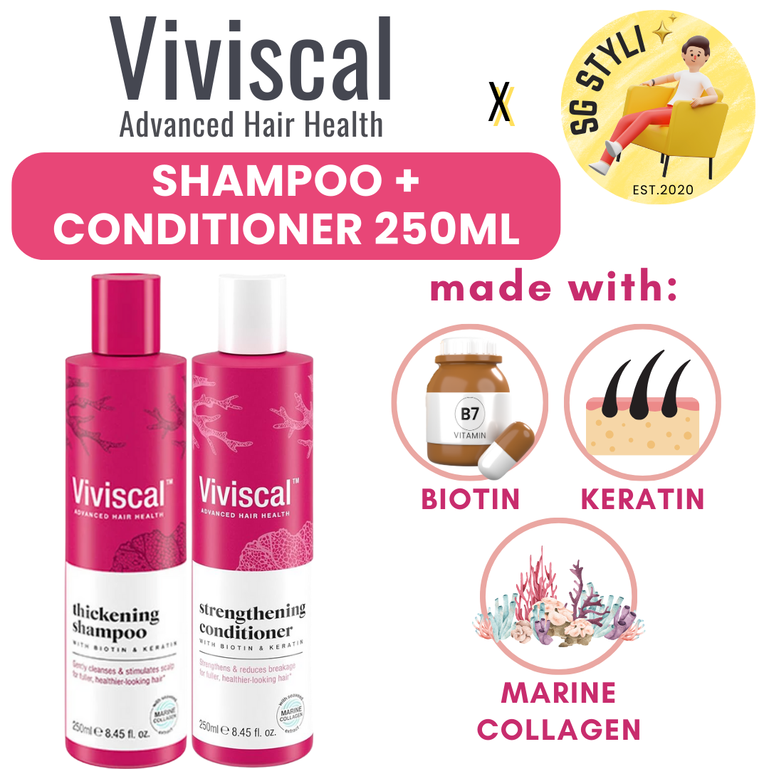 Viviscal Gorgeous Growth Densifying Shampoo/Conditioner 250ml (Woman/Man) (Promotes Hair Growth)