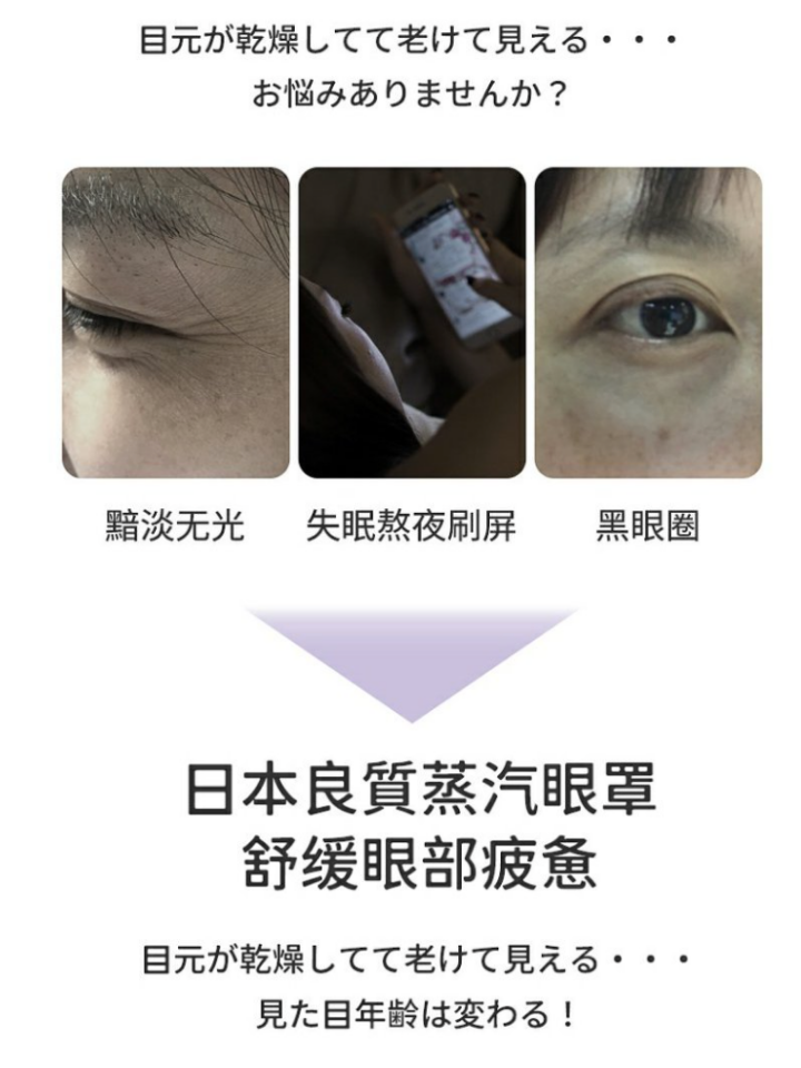 Steam Eye Mask Eye Protection Steam Hot Eye Mask Heating (Better Sleep)