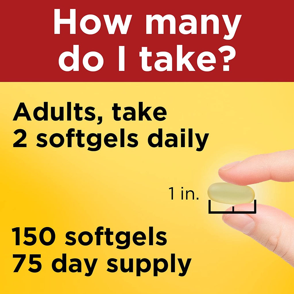 Nature Made Fish Oil Omega 3 1200mg 300 Softgels EPA DHA Heart, Eye, Brain Health