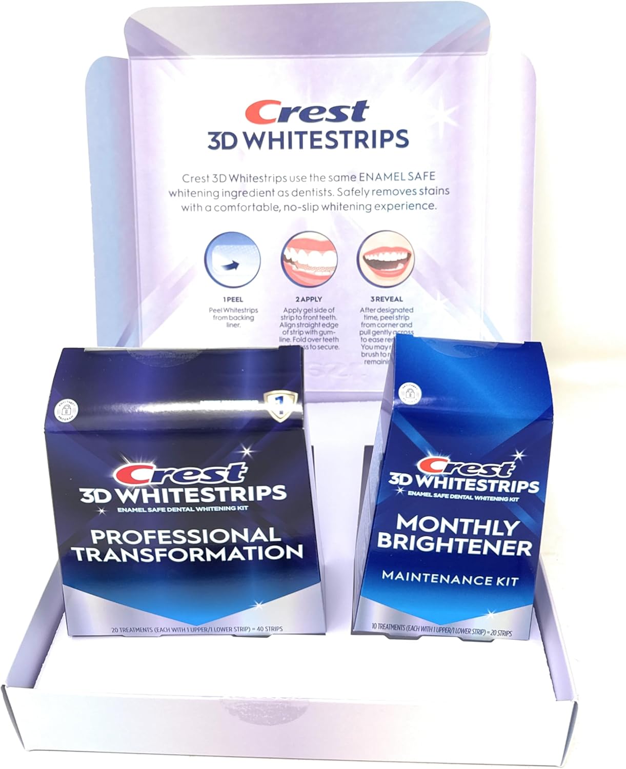 Crest 3D White Strips Professional Effects Advanced 40 + 20 Strips Whitening Kit 30 Treatments