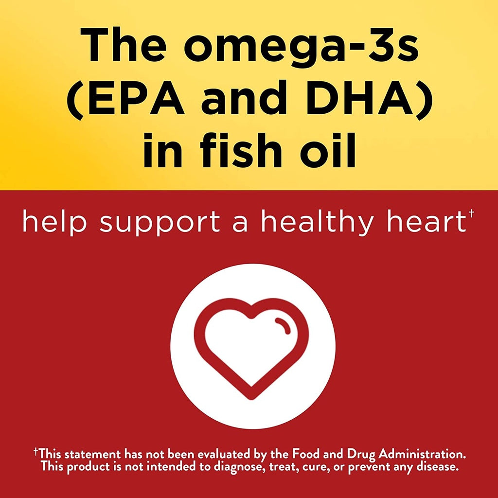 Nature Made Fish Oil Omega 3 1200mg 300 Softgels EPA DHA Heart, Eye, Brain Health