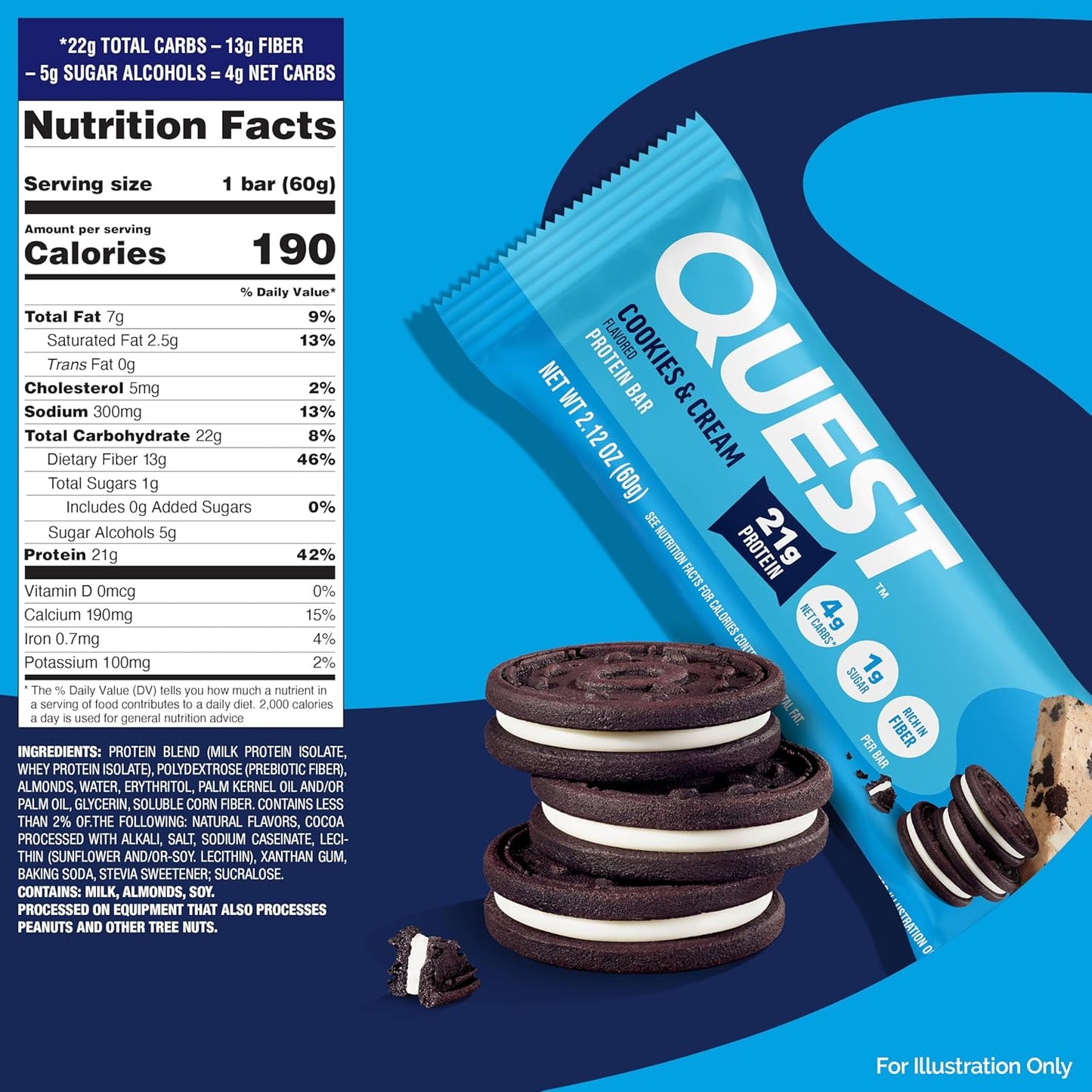 Quest Nutrition Protein 12 Bars Chocolate - Keto Friendly, High Protein