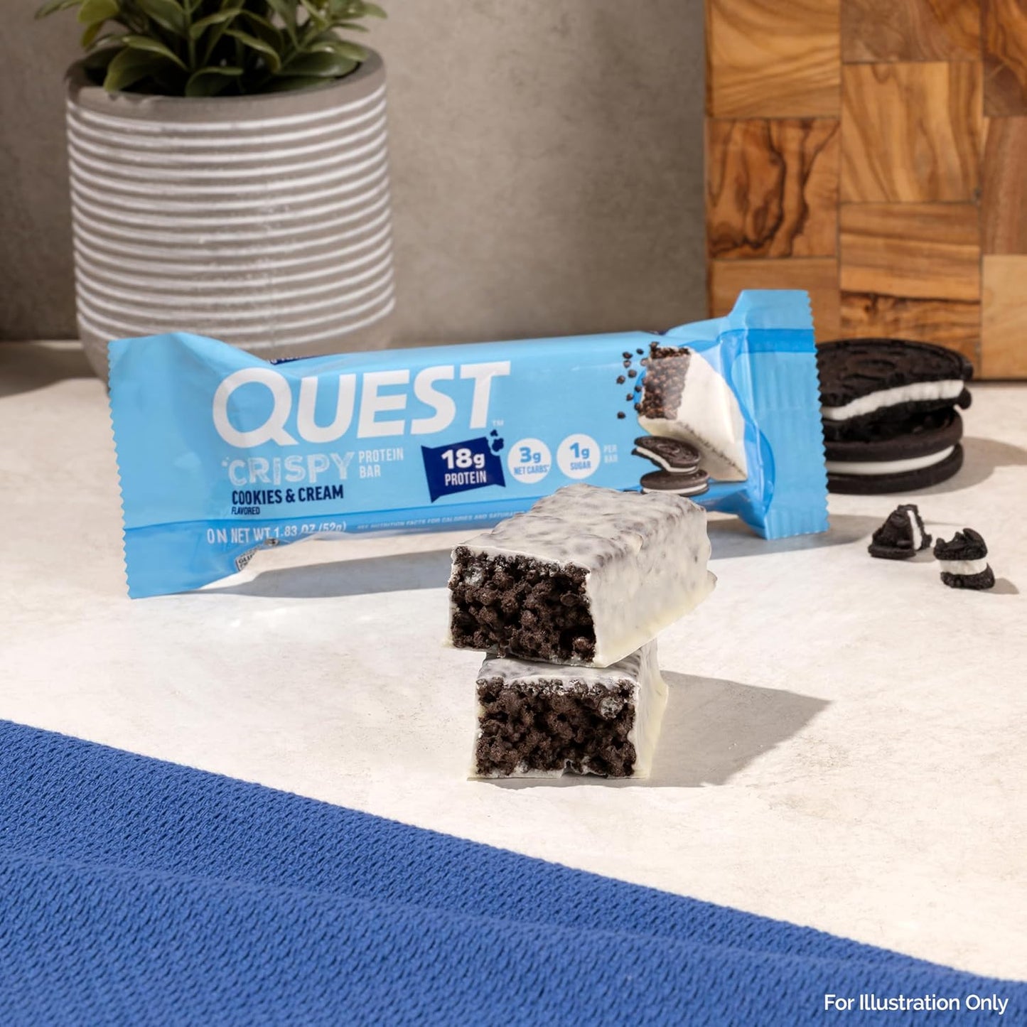 Quest Nutrition Protein 12 Bars Chocolate - Keto Friendly, High Protein