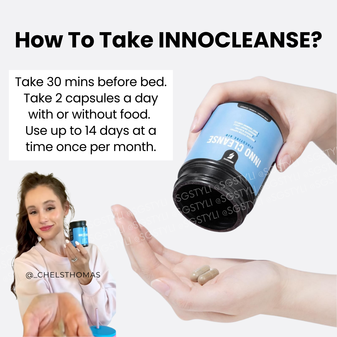 Innocleanse Innosupps Night Shred Black Fat Burner 90 Capsules 3 Months VEGAN Supply Natural Sleep