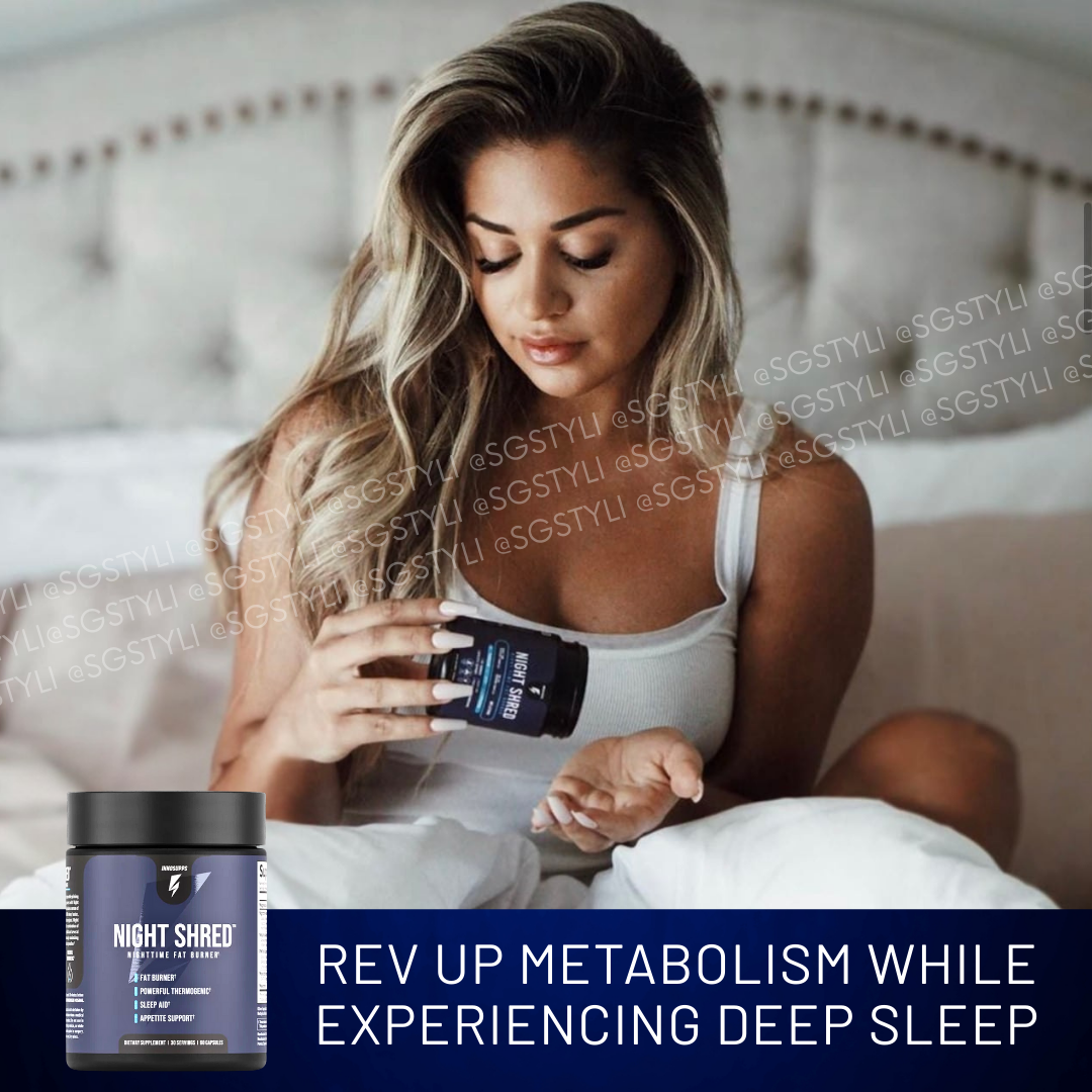 Innocleanse Innosupps Night Shred Black Fat Burner 90 Capsules 3 Months VEGAN Supply Natural Sleep