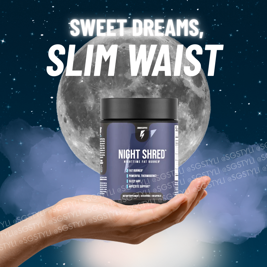 Innocleanse Innosupps Night Shred Black Fat Burner 90 Capsules 3 Months VEGAN Supply Natural Sleep