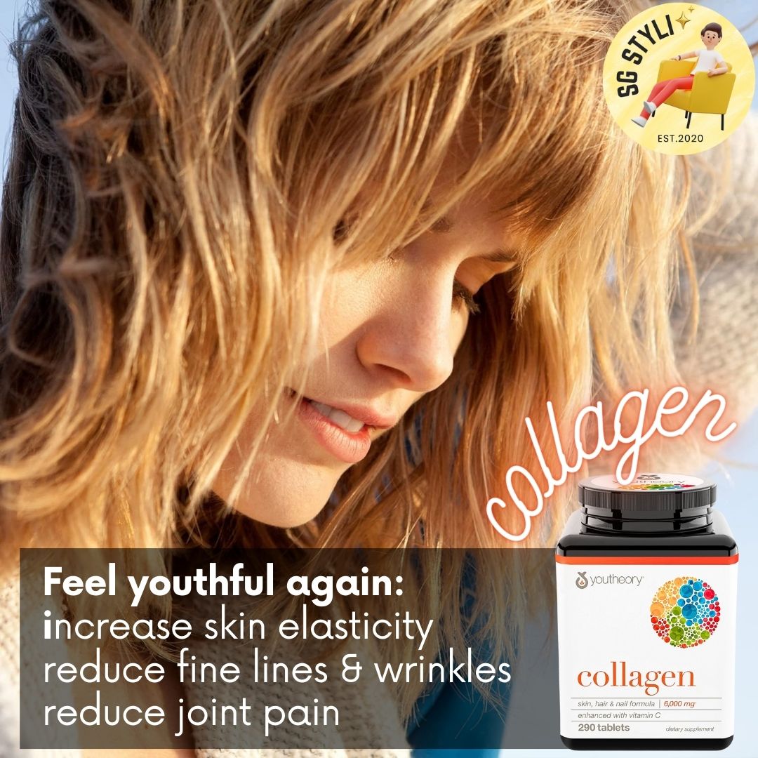 Youtheory Collagen Advanced 390 Tablets + Vitamin C + Biotin