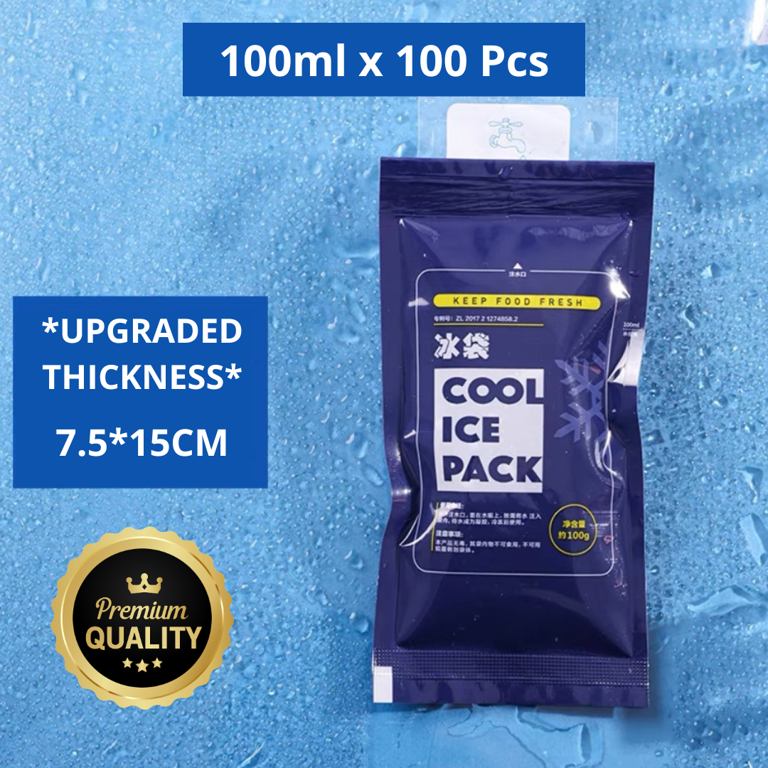 Ice Pack 100ML Reusable Gel for Cooler Box/Ice Sports Injury/ Chiller Frozen Food *BULK*