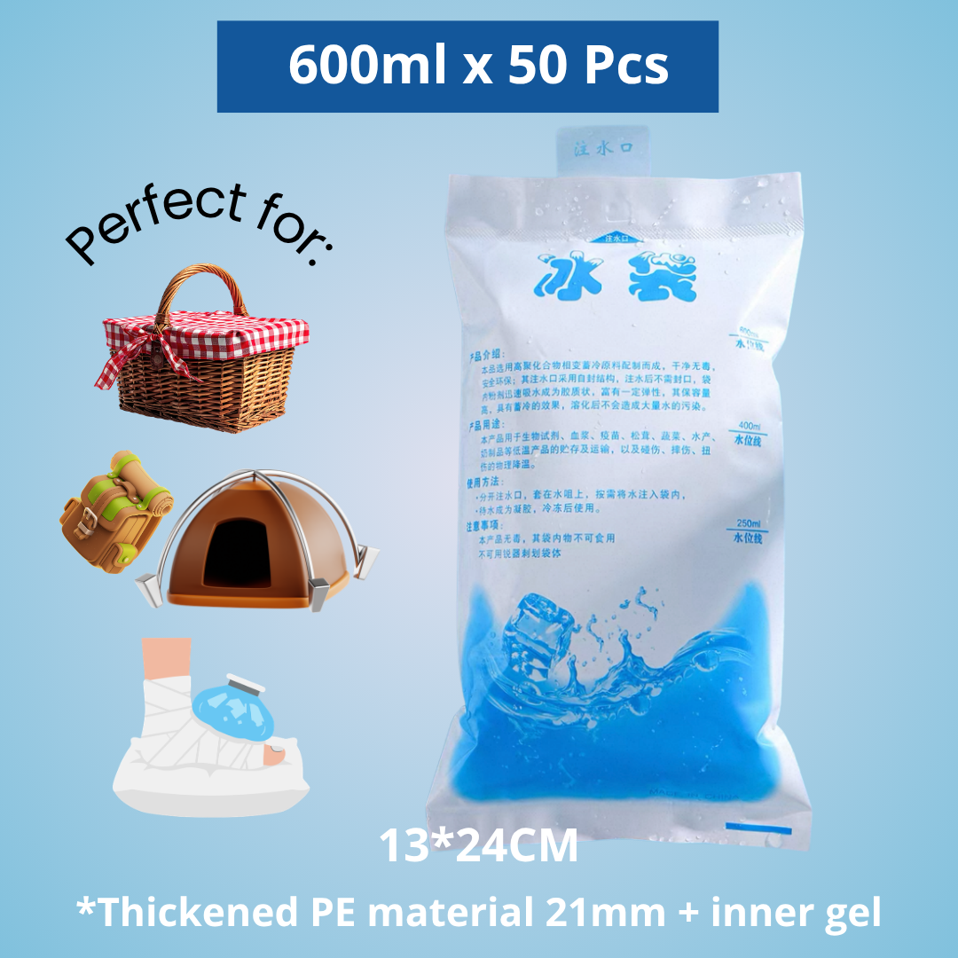 Ice Pack 100ML Reusable Gel for Cooler Box/Ice Sports Injury/ Chiller Frozen Food *BULK*