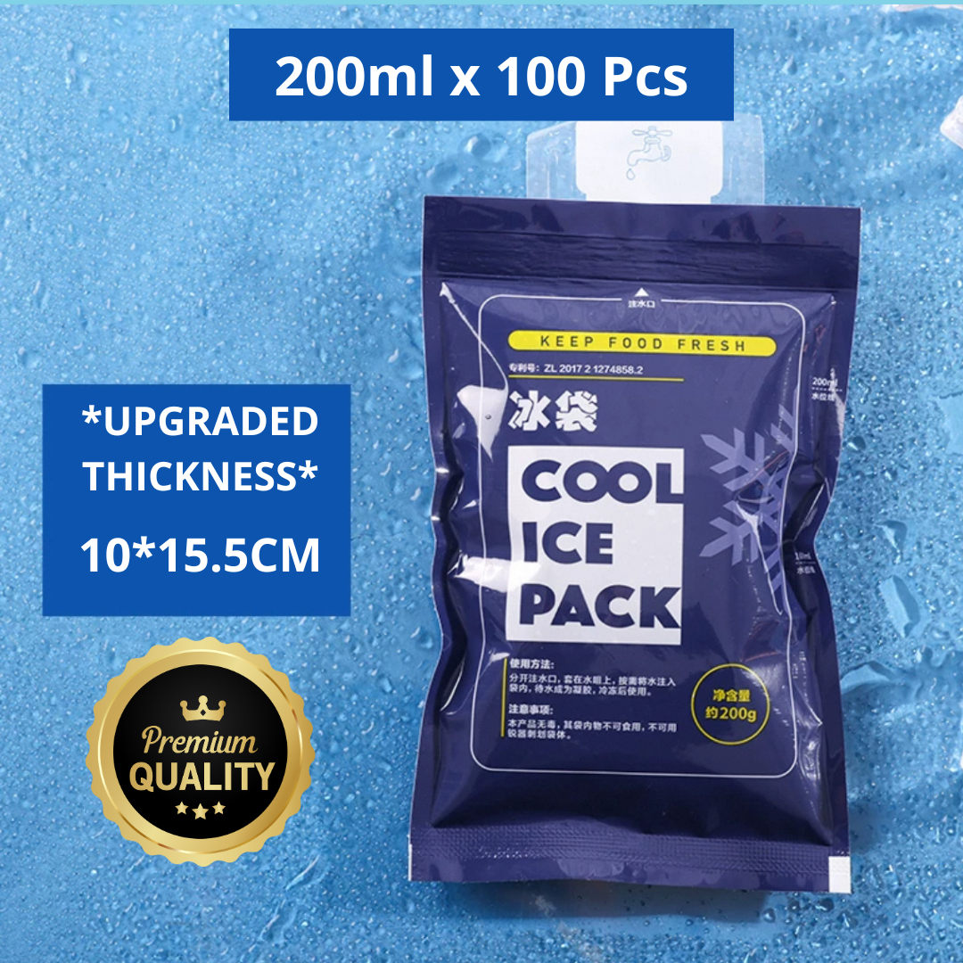Ice Pack 100ML Reusable Gel for Cooler Box/Ice Sports Injury/ Chiller Frozen Food *BULK*