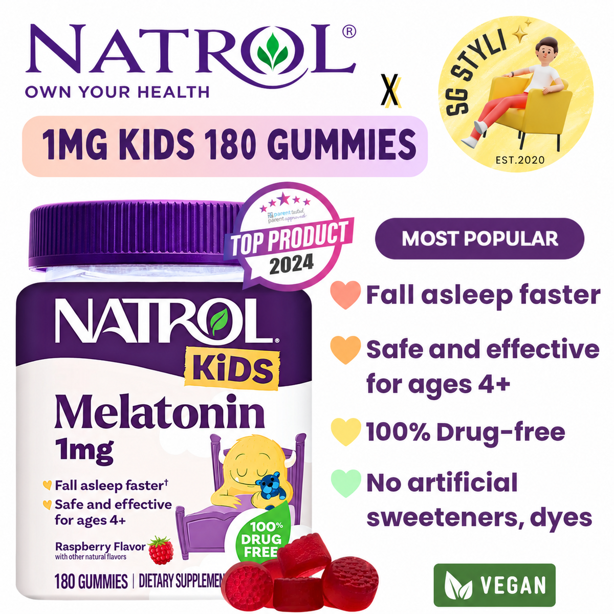 Natrol Melatonin 5/10mg 100/140/150 Sleep Tablets Gummies Timed Release Fast Dissolve