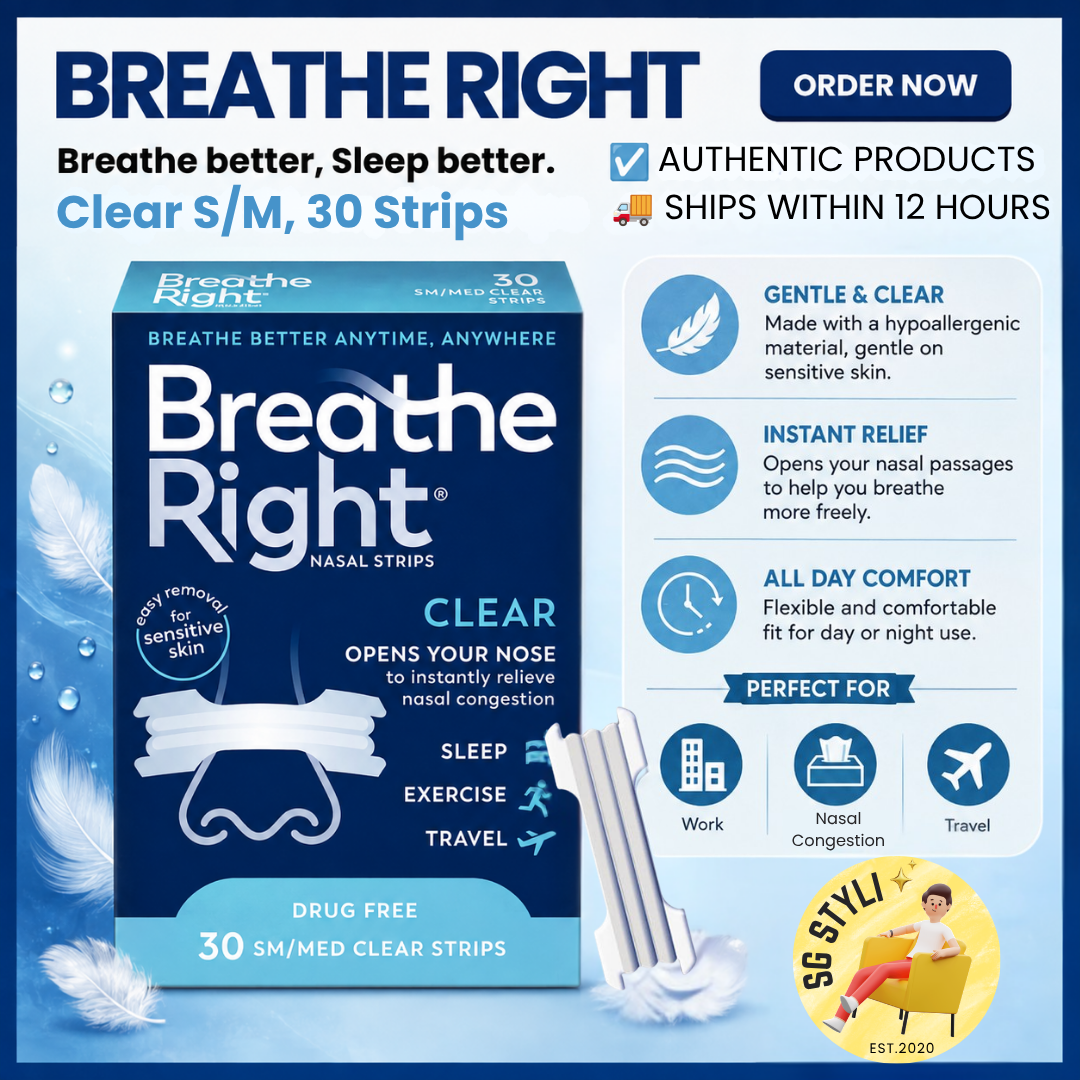 Breathe Right Nasal Strips 26/30/44/72's Extra Strength (Clear/Tan) (Breathe Better)