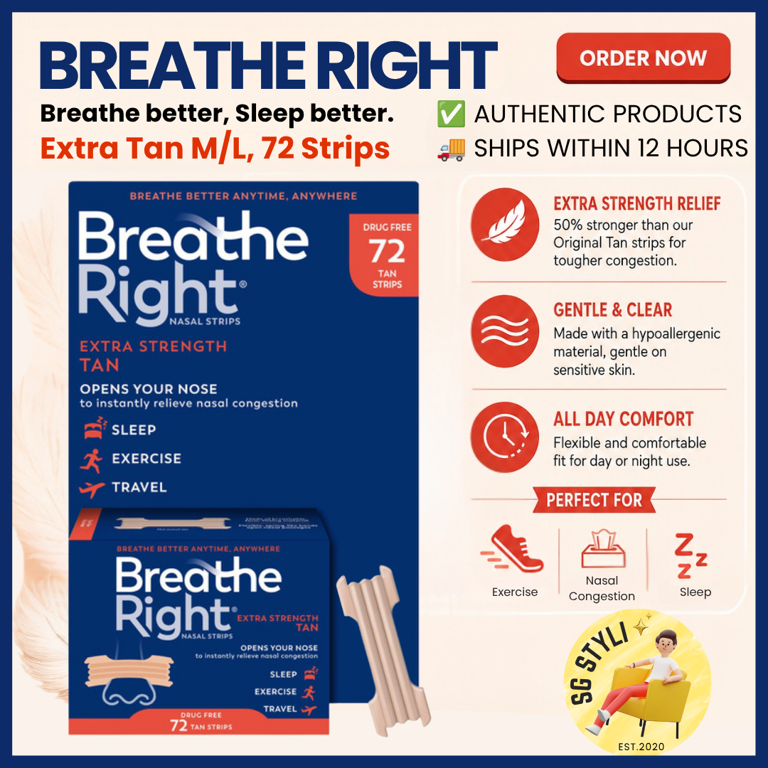 Breathe Right Nasal Strips 26/30/44/72's Extra Strength (Clear/Tan) (Breathe Better)