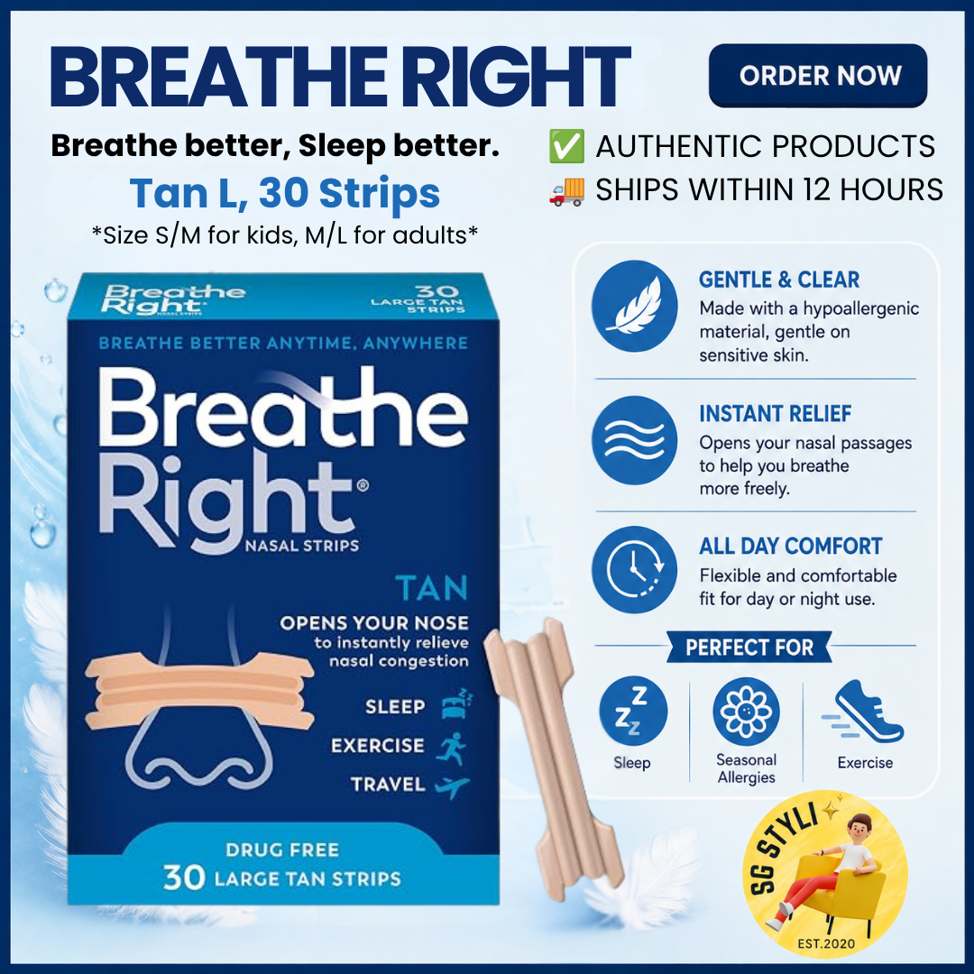 Breathe Right Nasal Strips 26/30/44/72's Extra Strength (Clear/Tan) (Breathe Better)