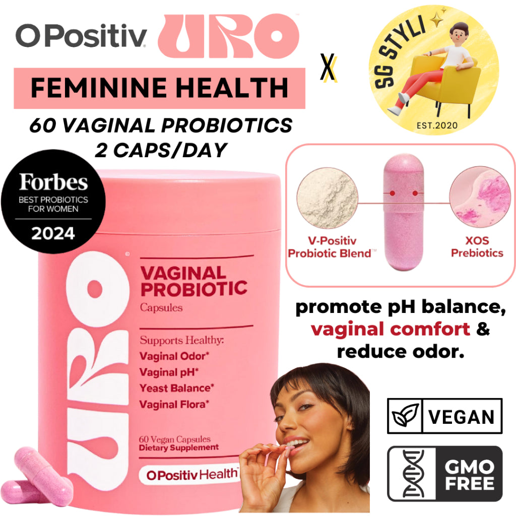 URO Vaginal Probiotics 60's for Women pH Balance with Prebiotics & Lactobacillus