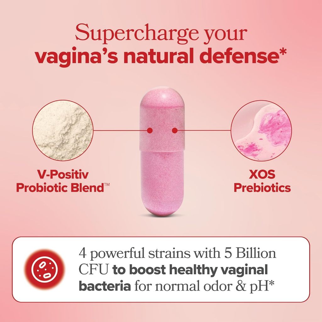 URO Vaginal Probiotics 60's for Women pH Balance with Prebiotics & Lactobacillus