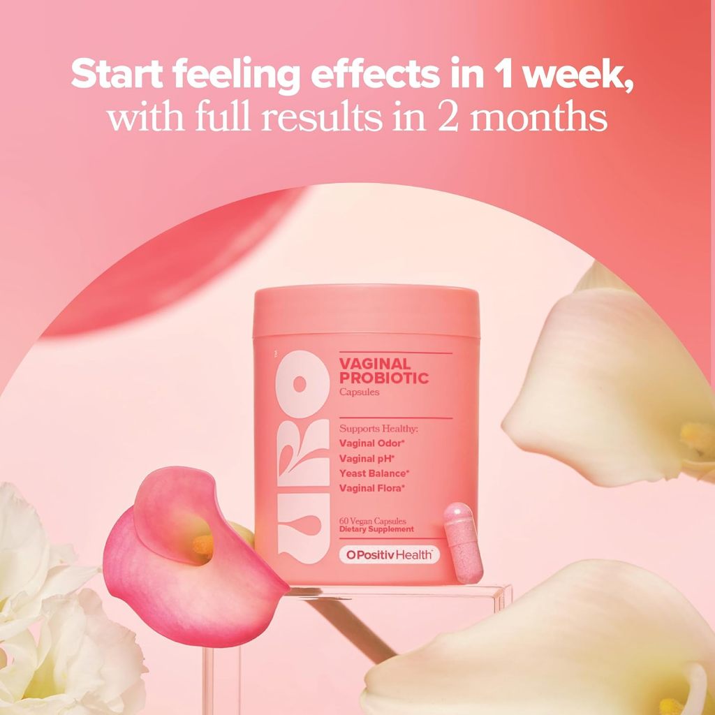 URO Vaginal Probiotics 60's for Women pH Balance with Prebiotics & Lactobacillus