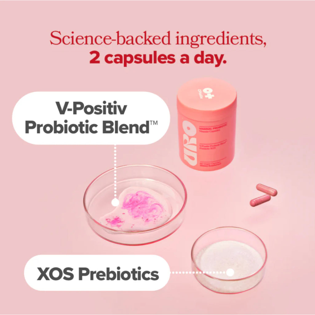 URO Vaginal Probiotics 60's for Women pH Balance with Prebiotics & Lactobacillus