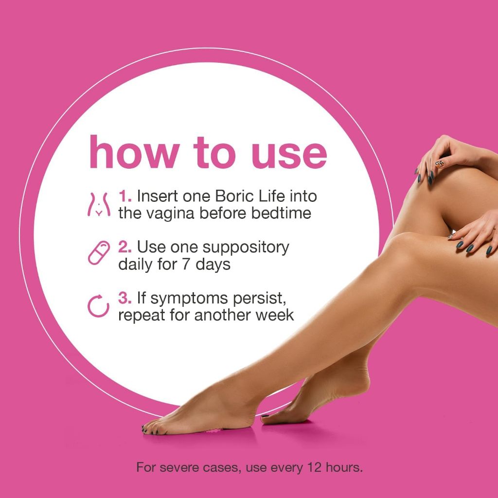 NutraBlast Boric Vaginal Suppositories 30's Intimate Health (Made in USA)
