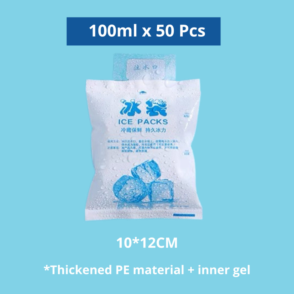 Ice Pack 100ML Reusable Gel for Cooler Box/Ice Sports Injury/ Chiller Frozen Food *BULK*