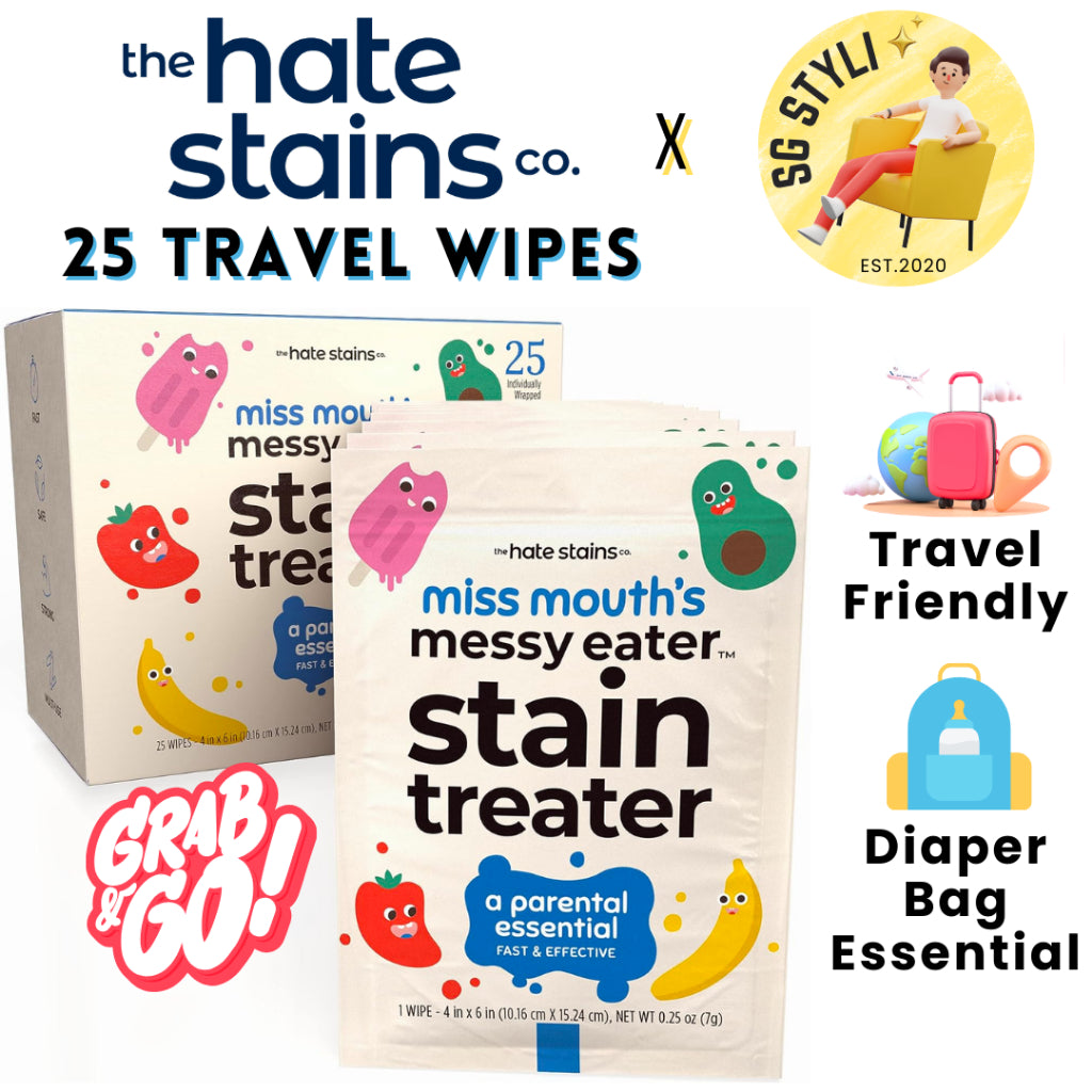 💯 Emergency Stain Remover/ Miss Mouth's Messy Eater Spray or Wipes for Clothes, Fabric, Silk, Linen *1-3 Days Delivery*