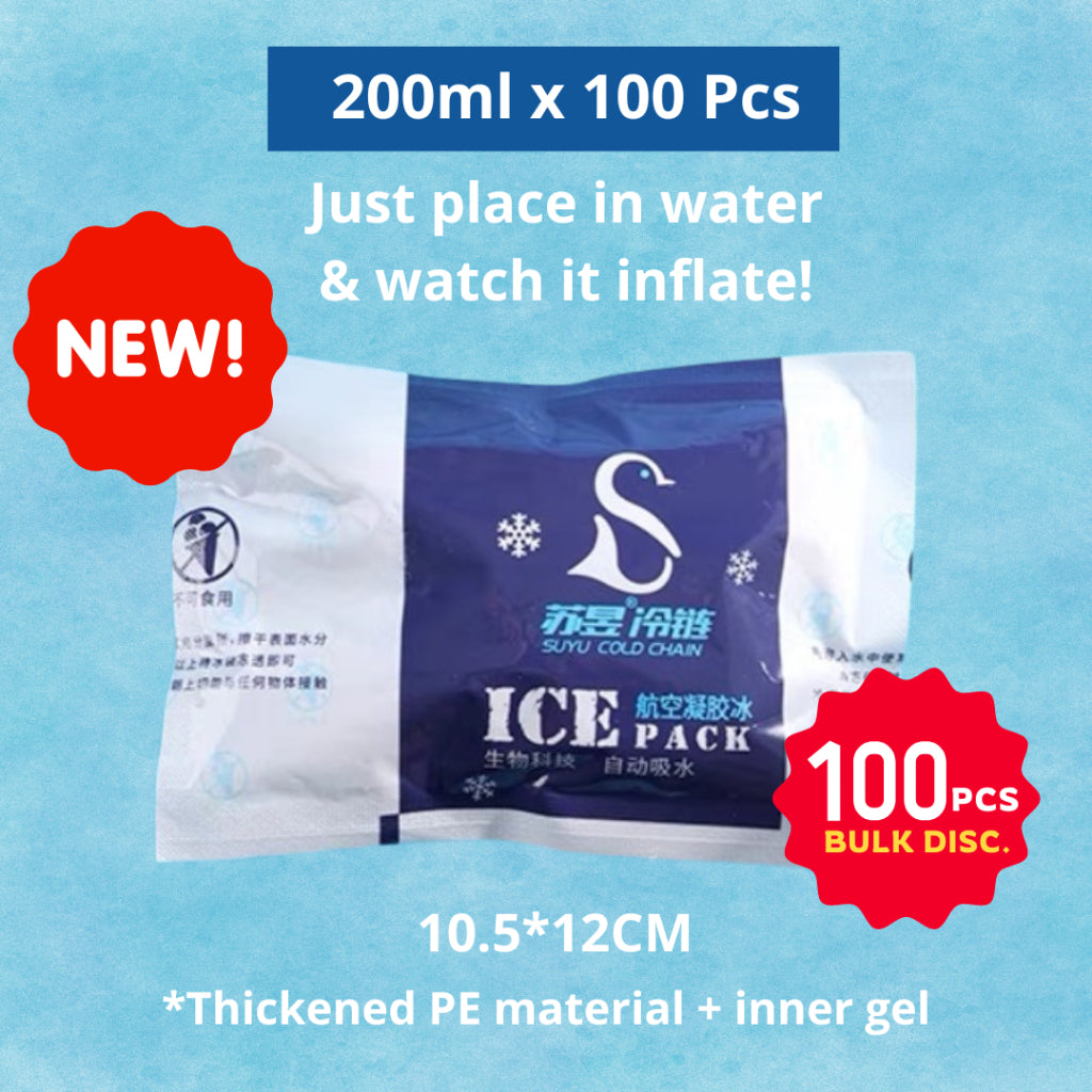 Ice Pack 100ML Reusable Gel for Cooler Box/Ice Sports Injury/ Chiller Frozen Food *BULK*
