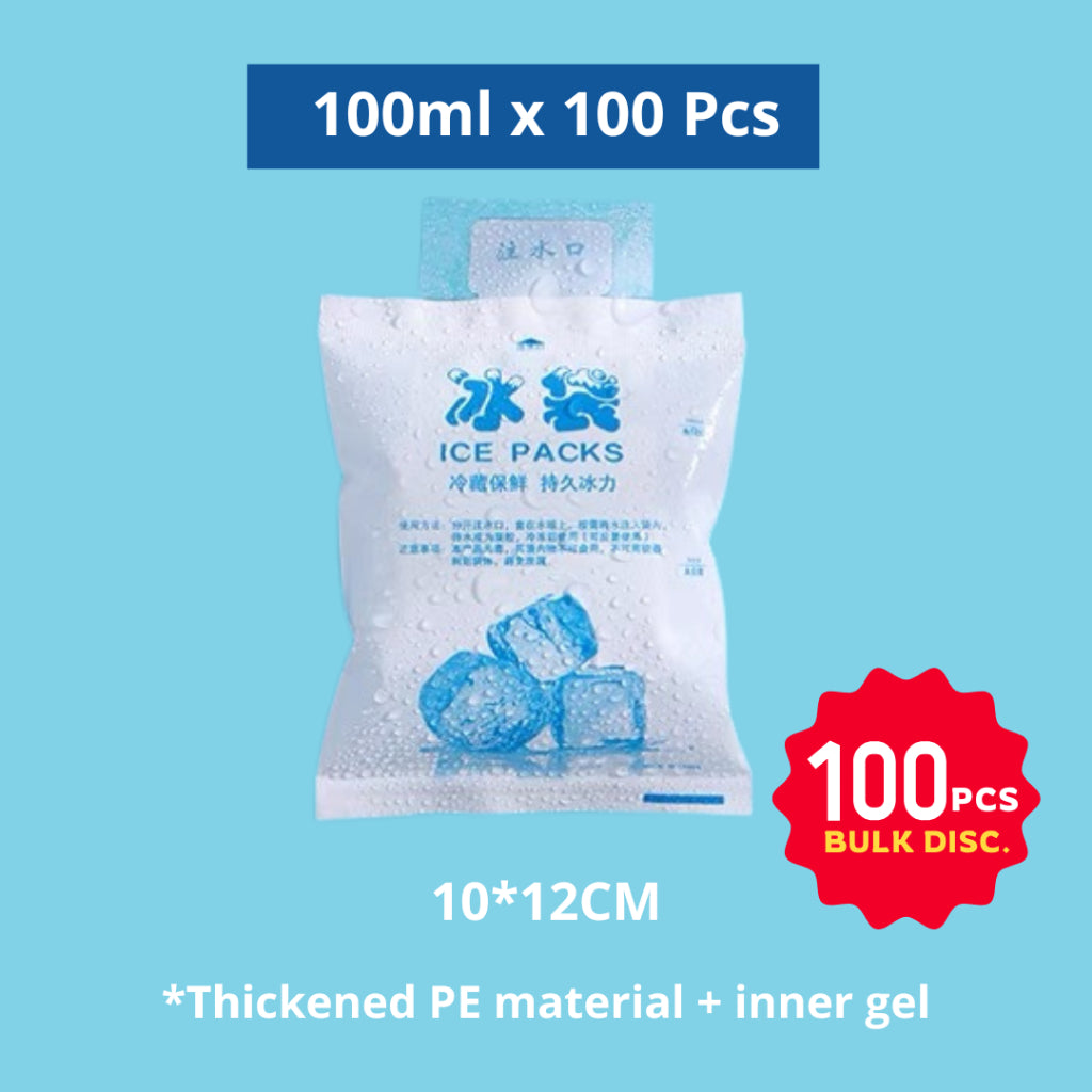 Ice Pack 100ML Reusable Gel for Cooler Box/Ice Sports Injury/ Chiller Frozen Food *BULK*