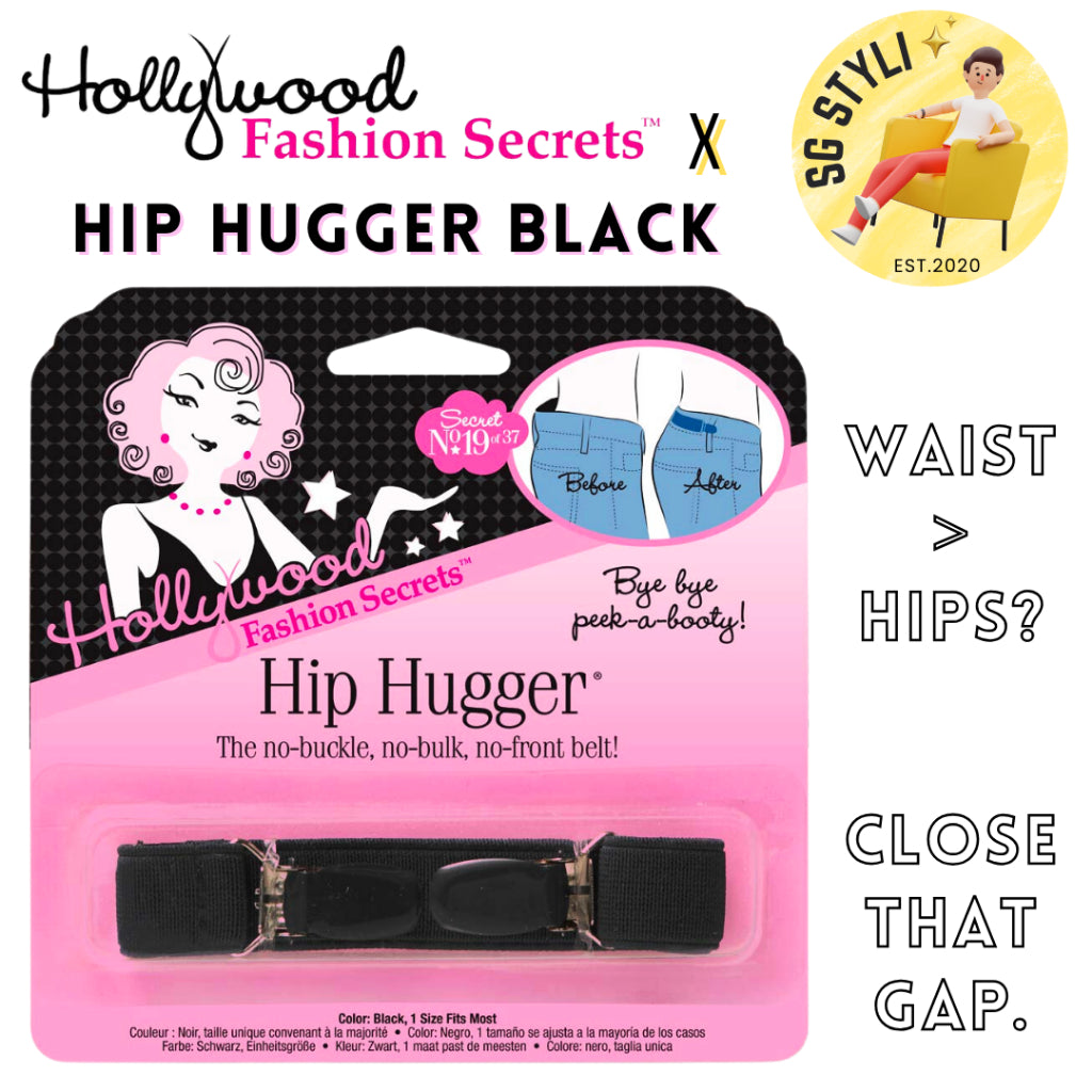 Hollywood Fashion Secrets Hip Hugger Belt in Navy/Black