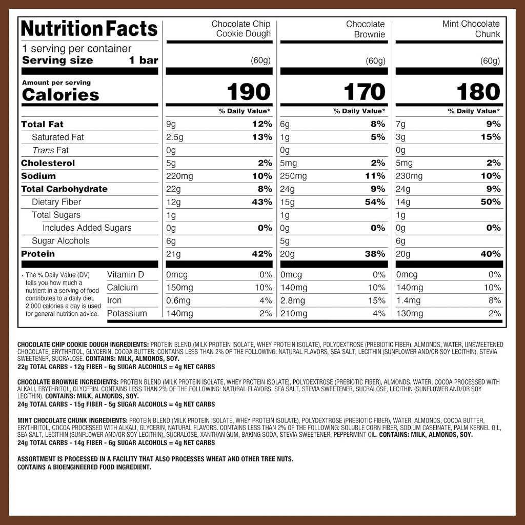 Quest Nutrition Protein 12 Bars Chocolate - Keto Friendly, High Protein
