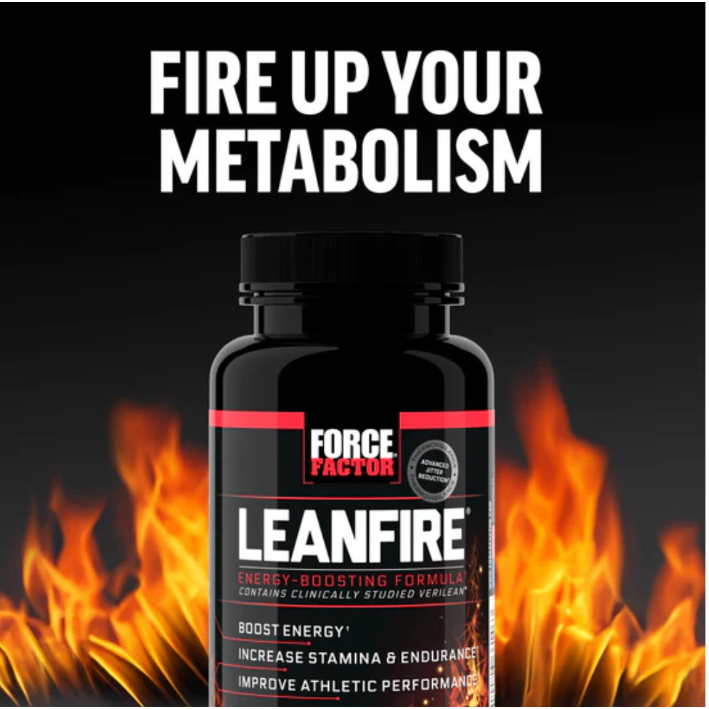 Force Factor LeanFire 30 Vegetarian Caps Fat Burner Lose Weight Metabolism Energy Booster